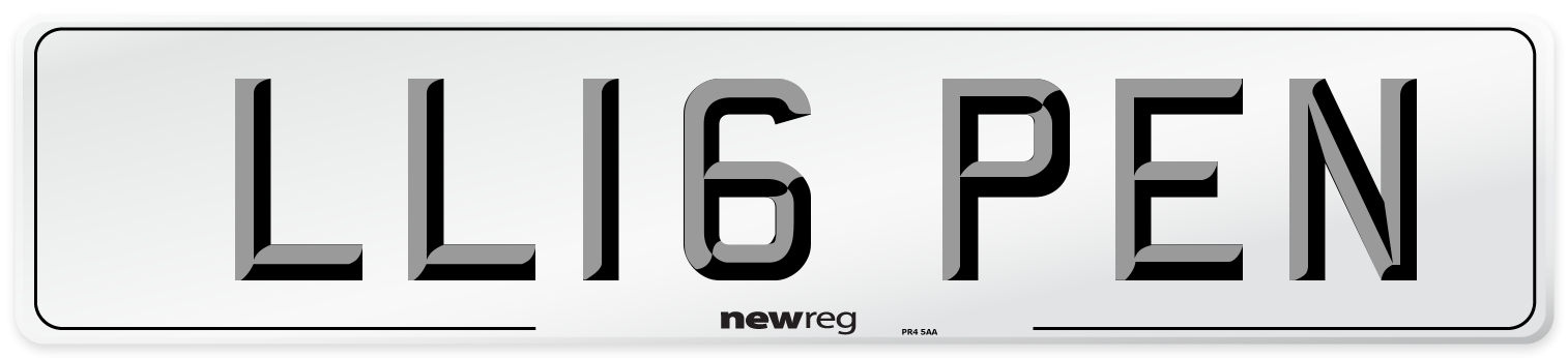 LL16 PEN Number Plate from New Reg